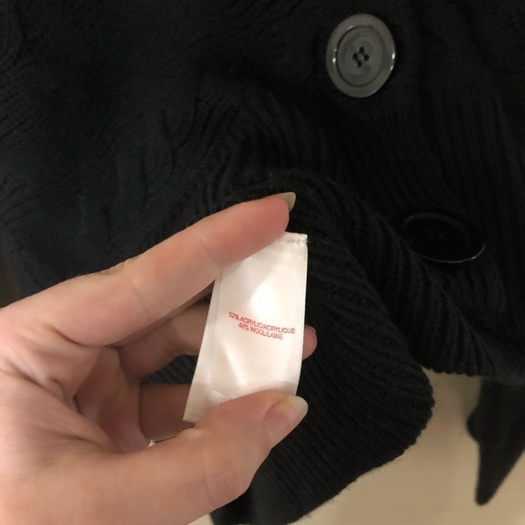 Tape Measure Wool Blend Button Front Cardigan SZ L - Picture 6 of 8